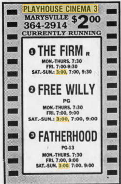 Village Green Theater (Playhouse Theaters) - 3Rd Screen 1993 (newer photo)